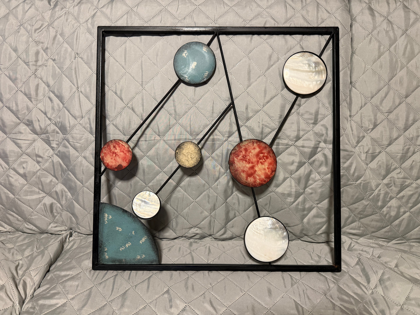 Modern Geometric "Space" Metal Wall Art