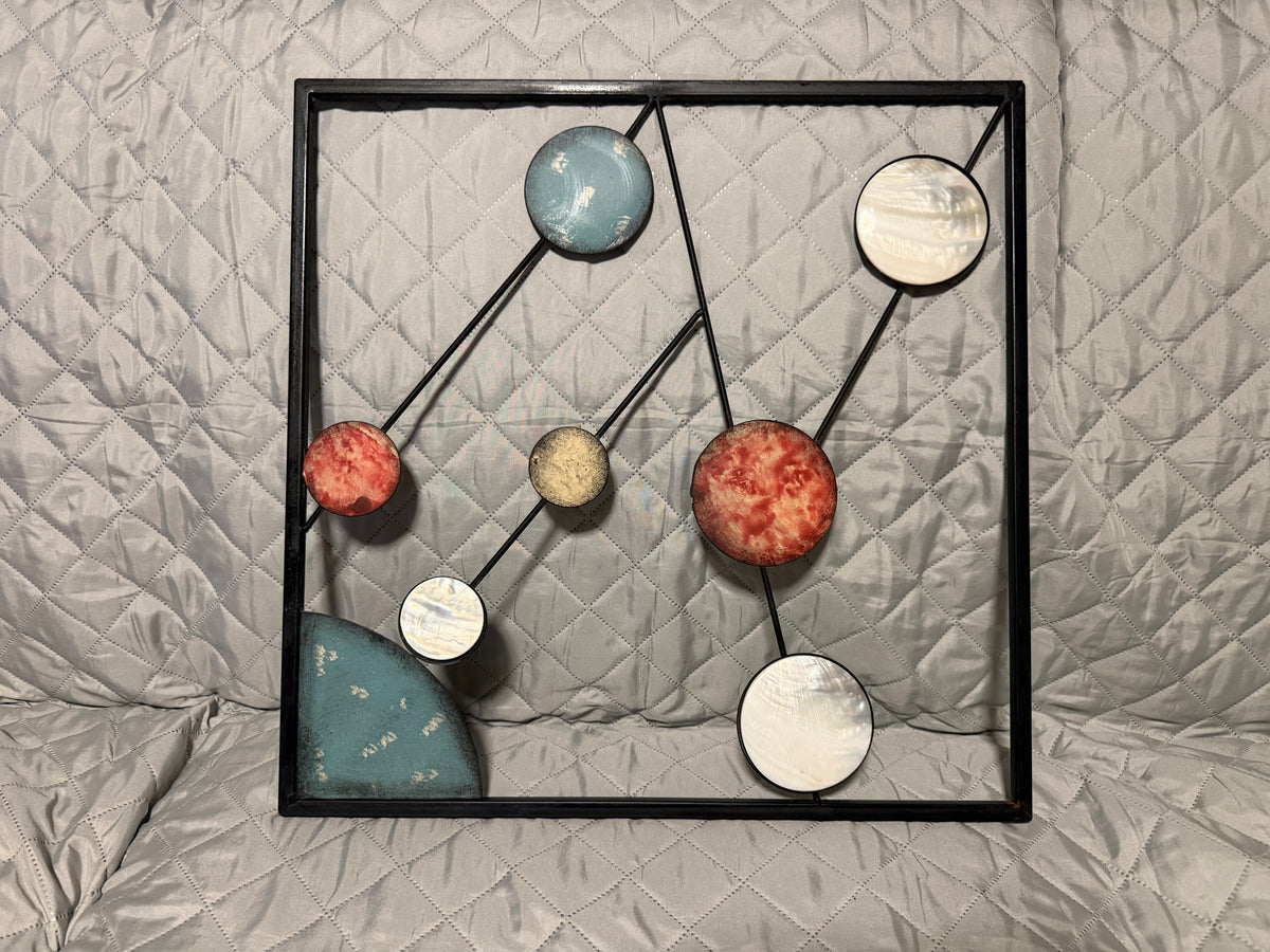 Modern Geometric "Space" Metal Wall Art
