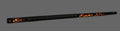 Flame Graphic Pool Cue – Black with Skull Design