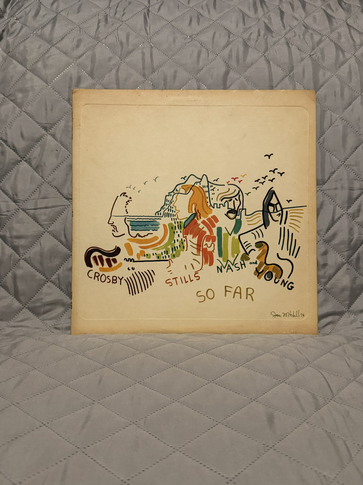 1974 Crosby Stills Nash & Young So Far Vinyl LP Joni Mitchell Cover Art