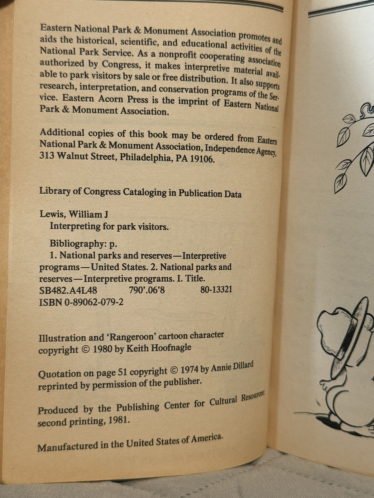 1981 Interpreting for Park Visitors William J Lewis Paperback National Parks