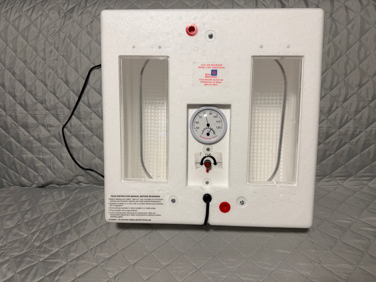Farm Innovators Still Air Egg Incubator Model 2100 with Viewing Windows
