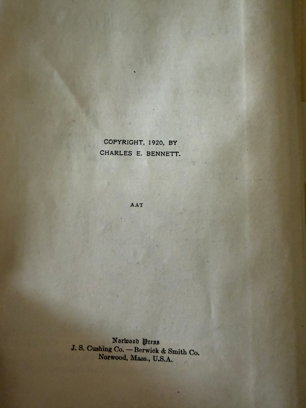 Antique 1920 Latin Textbook: "Caesar's Gallic War" by Charles E.