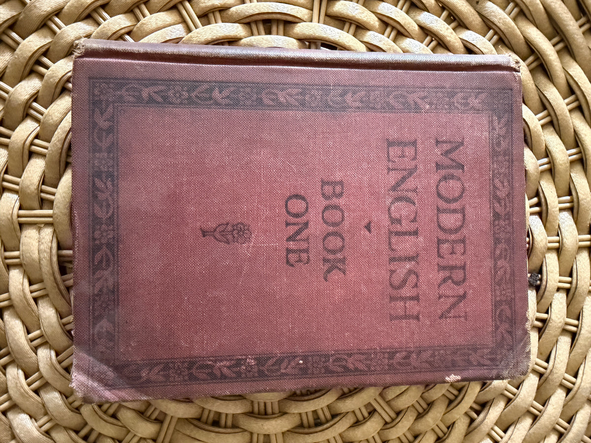 Antique 1925 Textbook: "Modern English Book One" by Klapper & London