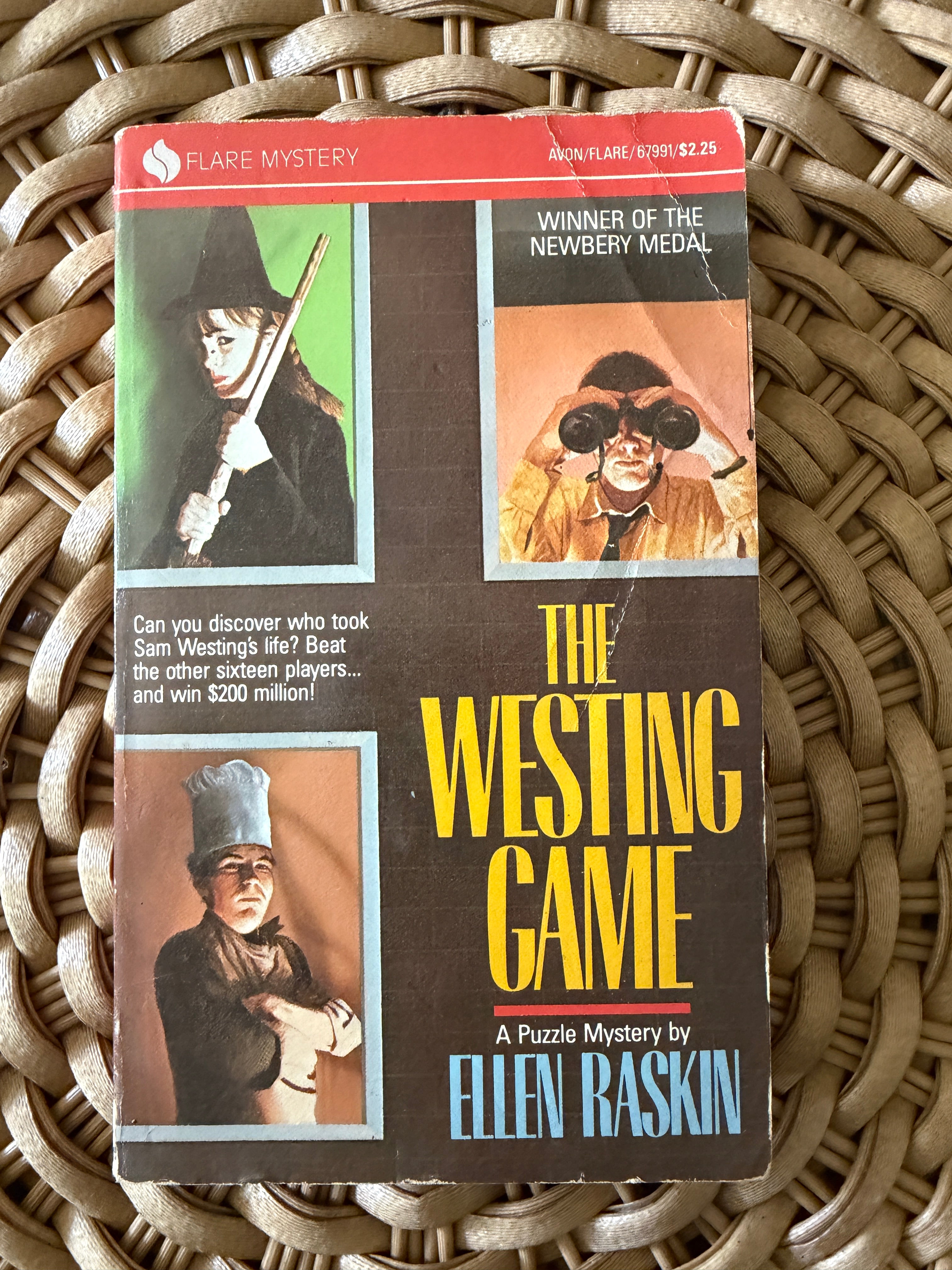 Vintage 1984 Book: "The Westing Game" by Ellen Raskin (Avon Flare)