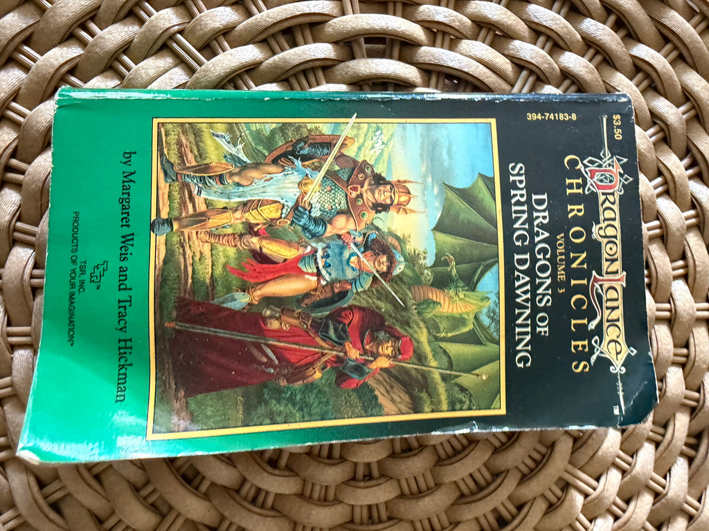 Vintage 1985 D&D Paperback: "Dragons of Spring Dawning" (Dragonlance Chronicles Vol. 3) by Margaret Weis & Tracy Hickman