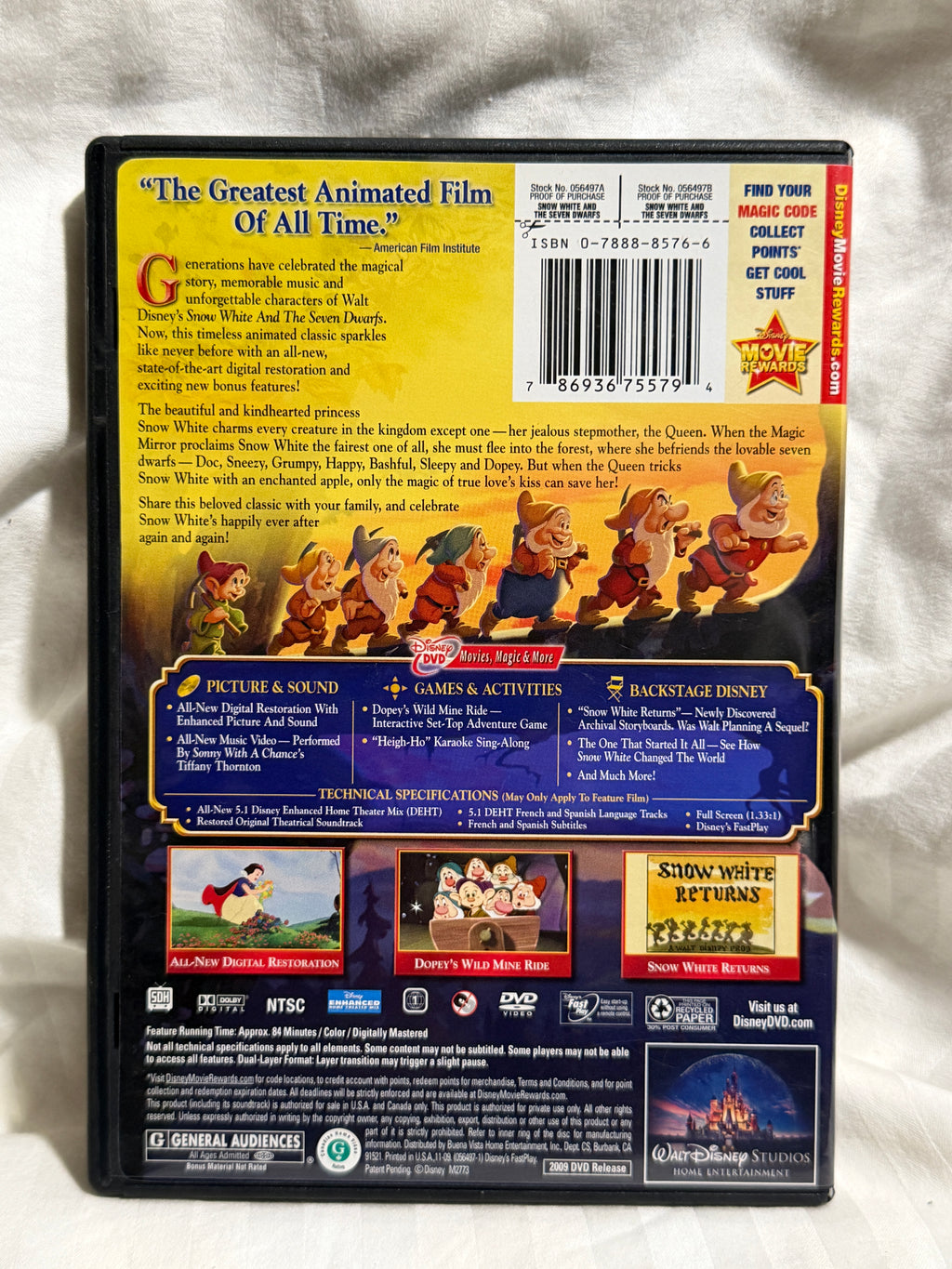 Disney Snow White and the Seven Dwarfs 2-Disc DVD Set