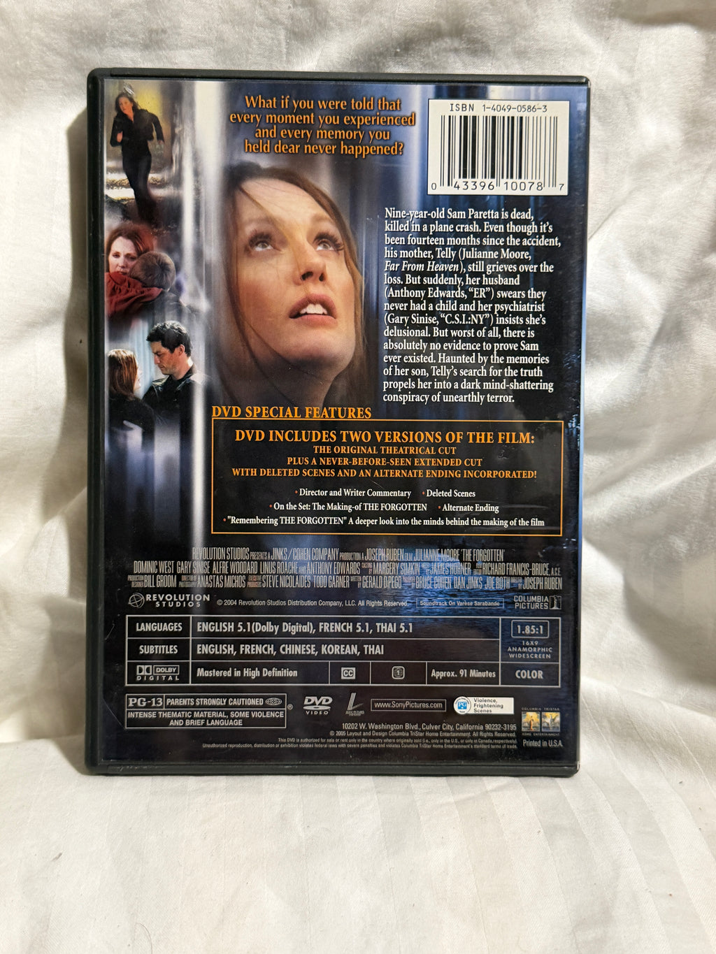 The Forgotten DVD – Julianne Moore Sci-Fi Thriller (Extended Cut & Theatrical)