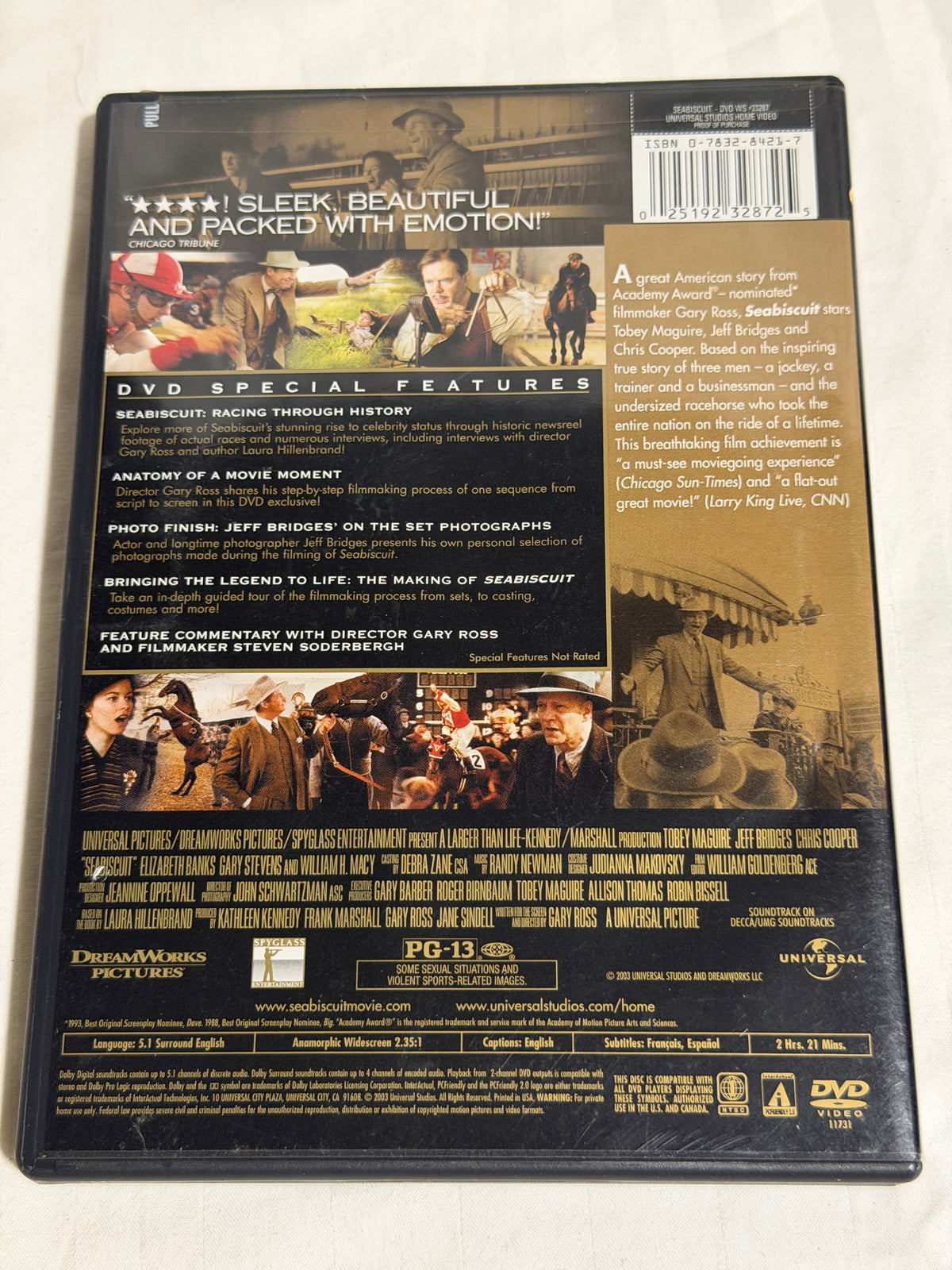 Seabiscuit DVD – Tobey Maguire, Jeff Bridges Widescreen Edition