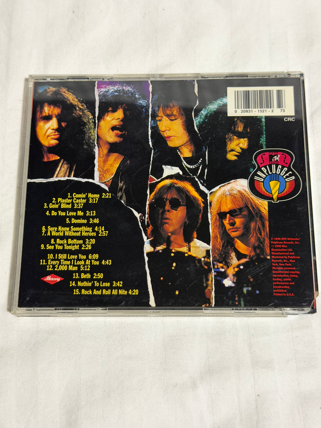 KISS MTV Unplugged Live CD Album (1996 Mercury Records)